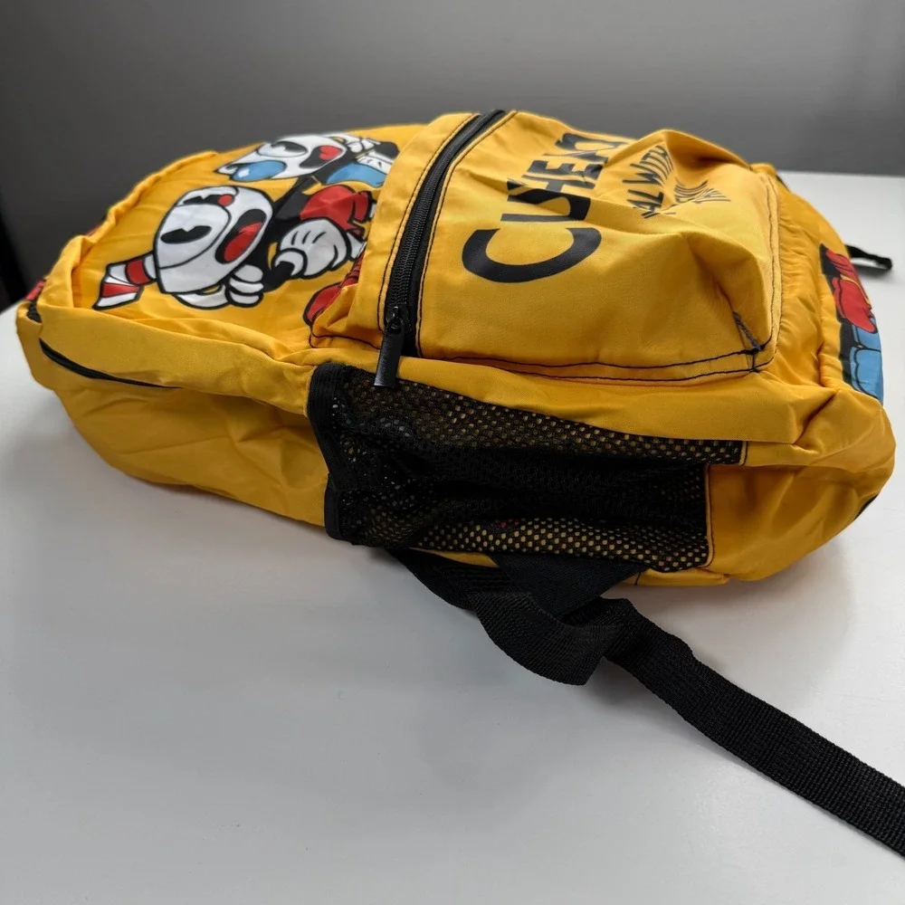 Cuphead And MugMan Loungefly‎ Dont Deal with the Devil Backpack Yellow Full Size